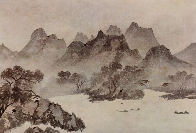  Handrolle »Acht Ansichten der Gegend von Hsiao-Hsiang«, Detail