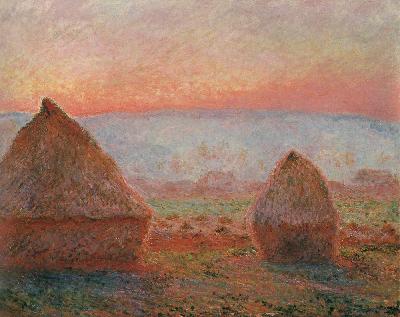 Haystacks at Giverny the evening sun 1888 cat20