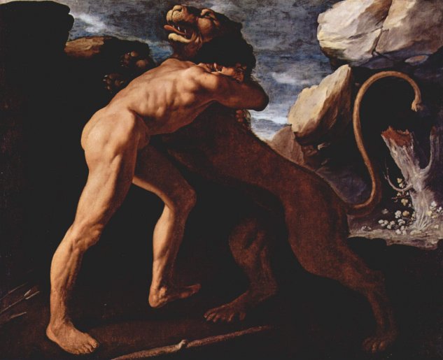  Herkules vernichtet den Löwen von Nemea
