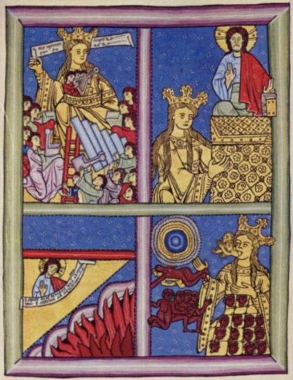  Hildegardis-Codex, sogenannter Scivias-Codex, Szene
