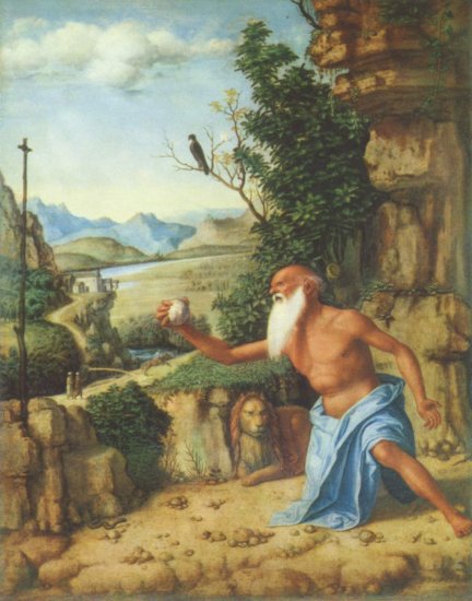  Hl. Hieronymus in einer Landschaft
