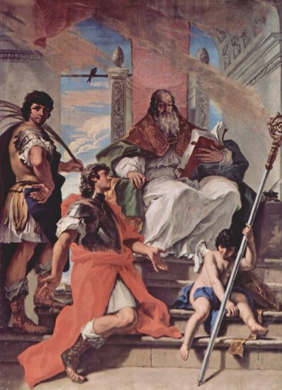  Hl. Prokulus, Hl. Firmus und Hl. Rusticus von Verona sowie ein Engel
