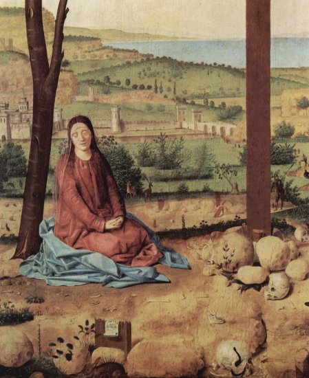  Kreuzigung, mit Maria und Johannes, Detail