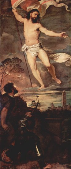 La Resurrección de Cristo (Políptico Averoldi), panel central, escena