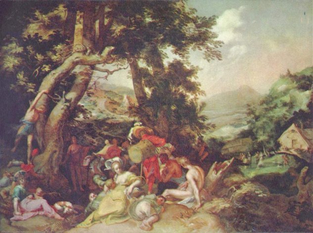  Landschaft mit dem predigendem Johannes dem Täufer
