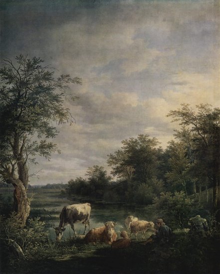  Landschaft mit Kühen

