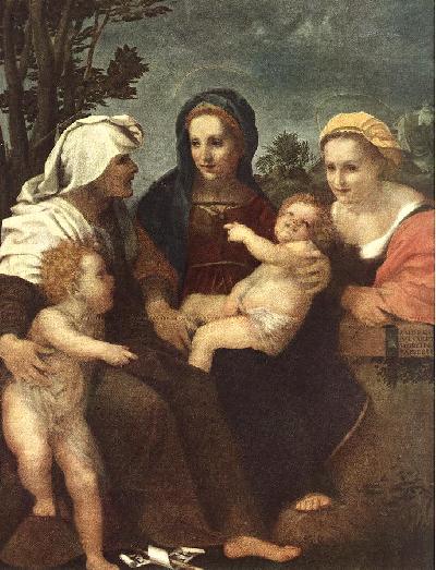 Madonna and Child with Sts Catherine Elisabeth and John the Baptist WGA