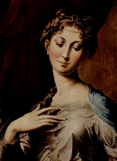  Madonna mit dem langen Hals, Detail