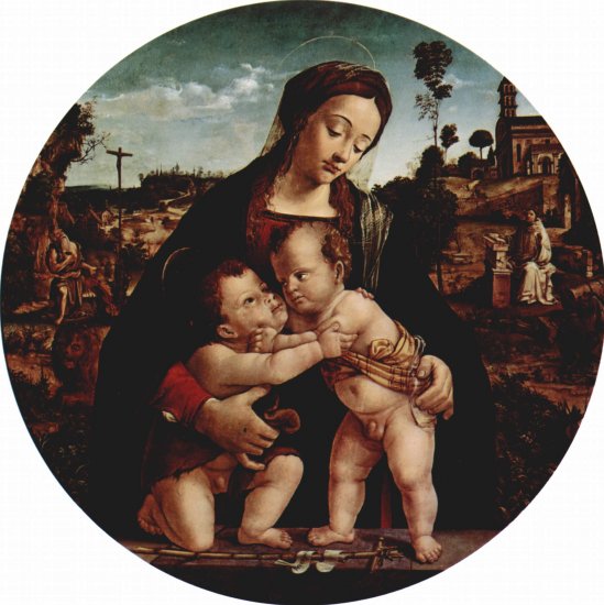  Madonna mit Hl. Johannes dem Täufer, Tondo
