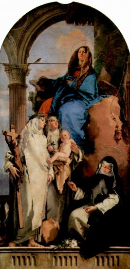 Madonna mit Hl. Katharina, Hl. Rosa, die das Kind hält und der hockenden Hl. Agnes
