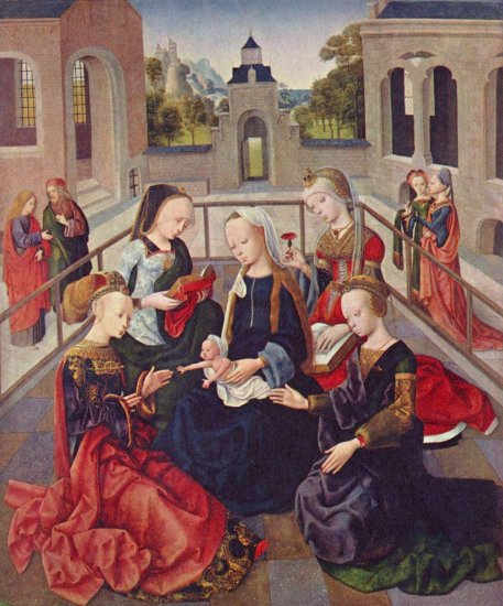  Madonna zwischen vier heiligen Frauen
