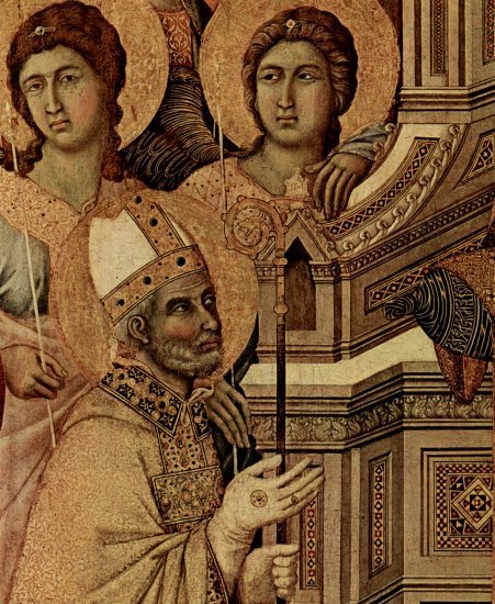  Maestà, Altarretabel des Sieneser Doms, Vorderseite, Haupttafel mit Maestà, Szene