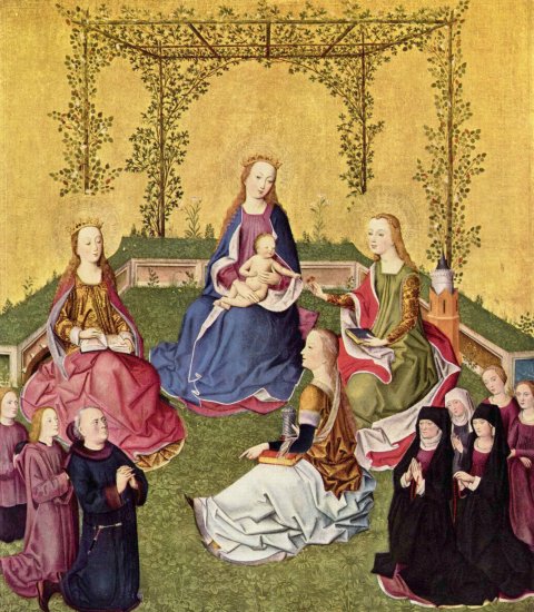  Maria im Rosenhaag mit Heiligen und Stiftern
