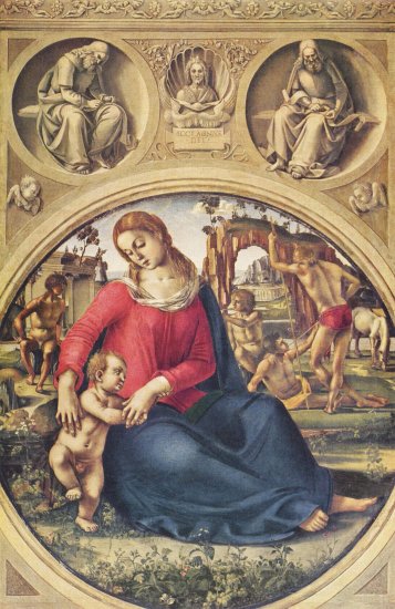  Maria mit Kind, Tondo
