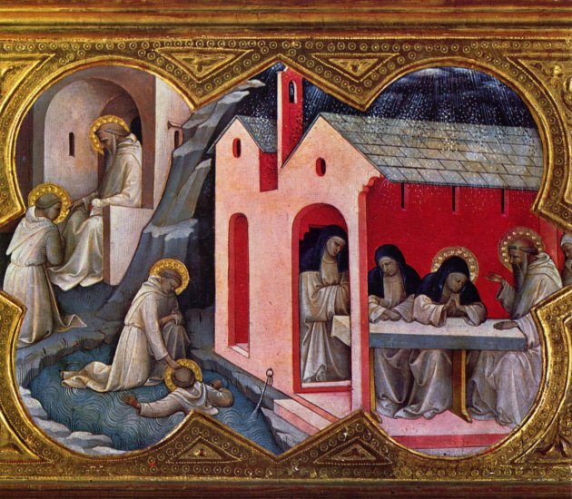  Marienkrönung mit Szenen aus dem Leben des Hl. Benedikt, Predella
