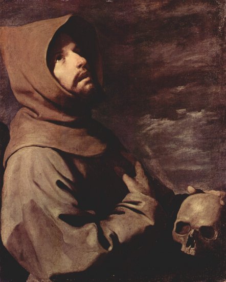  Meditierender Hl. Franziskus mit Totenschädel
