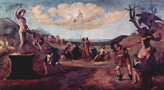  Mythos des Prometheus, Gemäldefolge von fünf Bildern

