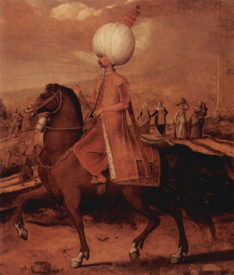  Osmanischer Würdenträger zu Pferd (Sultan Süleyman II, der Prächtige?)
