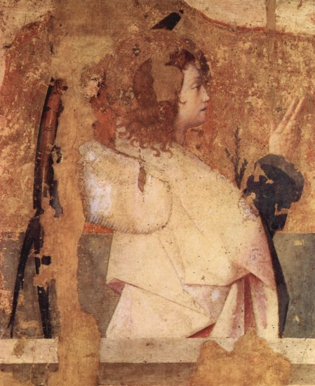  Polyptychon des Hl. Gregor, Fragment der linken oberen Tafel, Szene