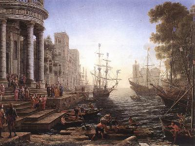 Port Scene with the Embarkation of St Ursula WGA