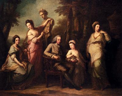 Portrait Of Philip Tisdal With His Wife And Family