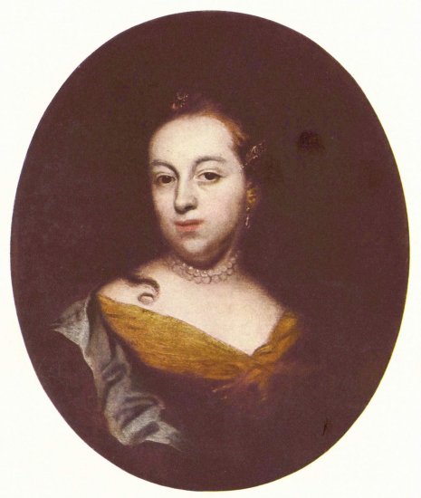  Porträt der Anna Veronika, geborene Hertzog von Hertzog, Oval
