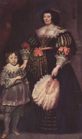  Porträt der Charlotte Butkens, Herrin von Anoy, mit ihrem Sohn

