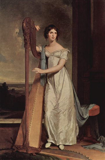  Porträt der Eliza Ridgely (Die Dame mit der Harfe)
