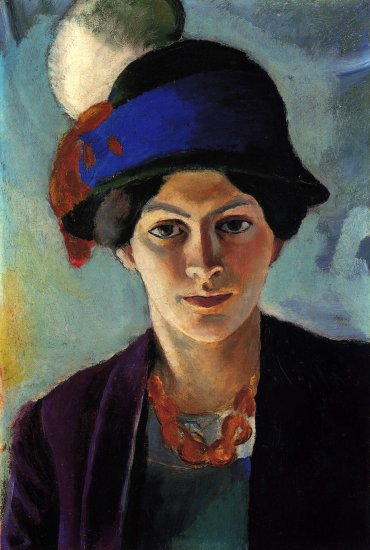  Porträt der Frau des Künstlers mit Hut

