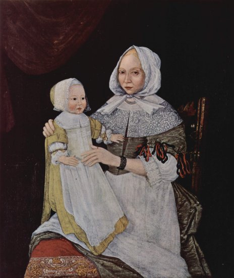  Porträt der Mrs. Elisabeth Freake und ihrer Tochter Mary
