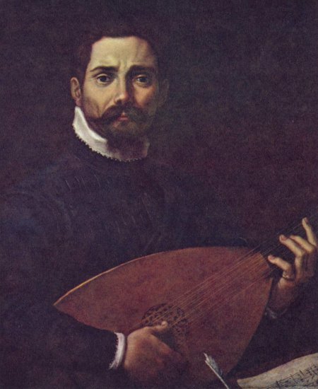  Porträt des Giovanni Gabrielle mit der Laute
