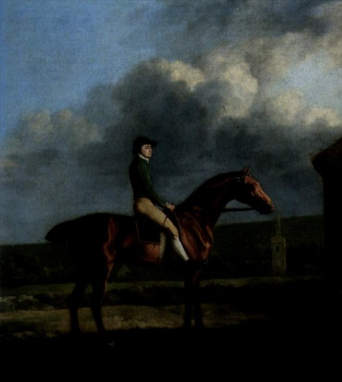  Porträt des Jockeys John Larkin, Detail
