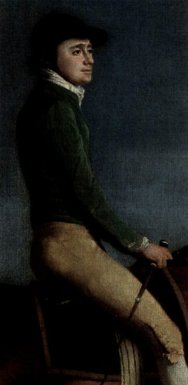  Porträt des Jockeys John Larkin, Detail
