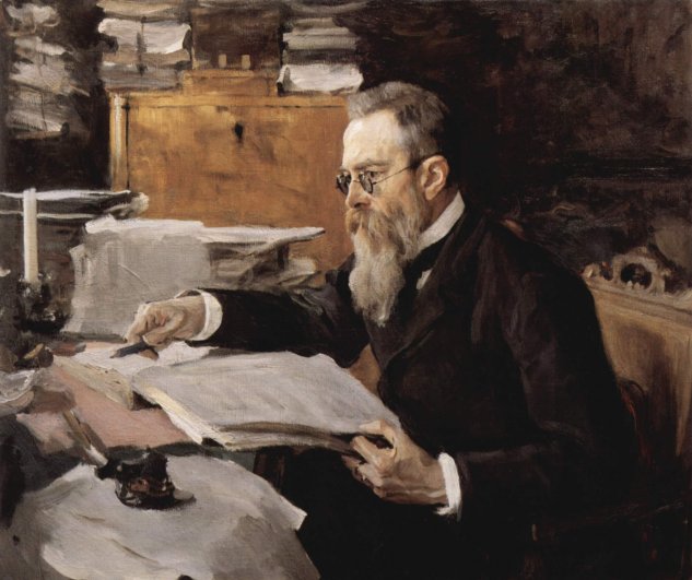  Porträt des Komponisten Nikolaj Andrejewitsch Rimskij-Korsakow

