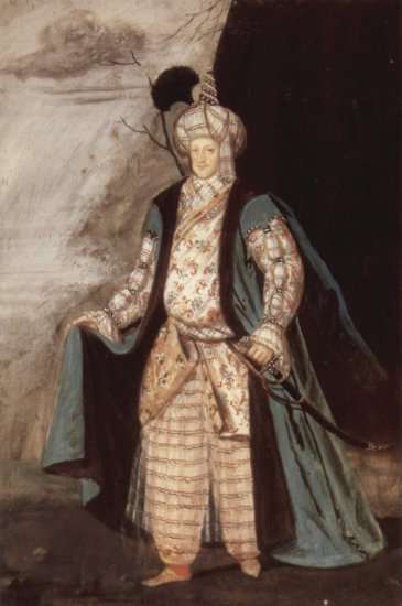  Porträt des Markgrafen Ludwig Wilhelm von Baden im türkischen Gewand
