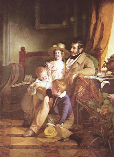  Porträt des Rudolf von Arthaber und seiner Kinder
