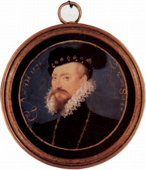  Porträt des Sir Christopher Hatton, Oval
