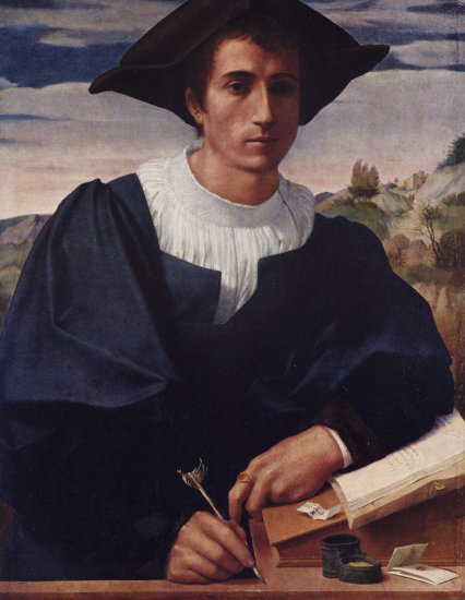  Porträt eines jungen Mannes am Schreibpult
