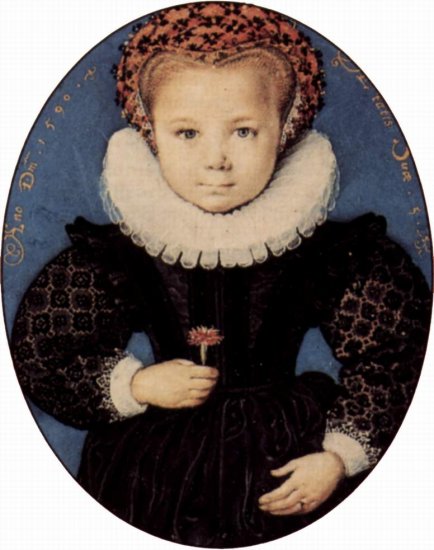  Porträt eines Mädchens mit Nelke, Oval

