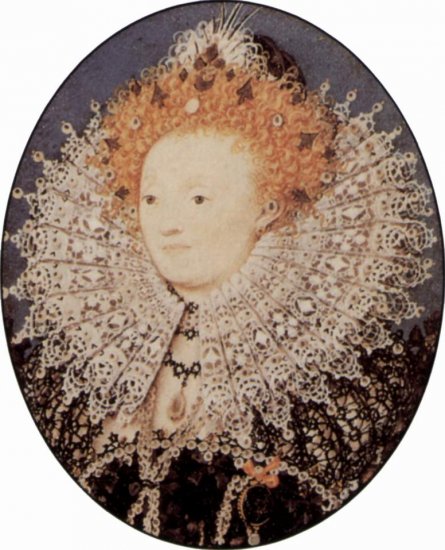  Porträt Elisabeth I., Königin von England, Oval
