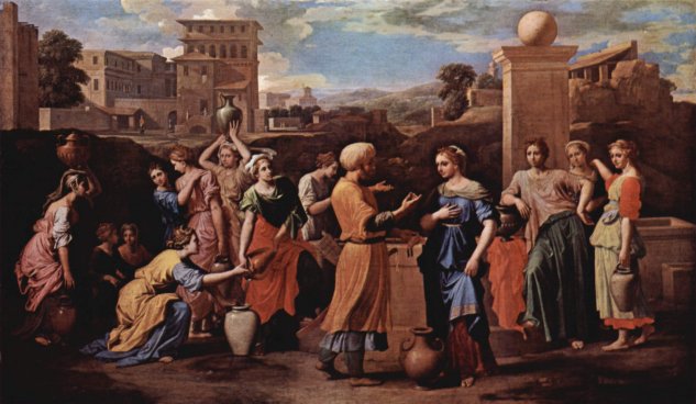  Rebekka am Brunnen mit Eliser, dem Brautwerber im Auftrag Abrahams für Isaak
