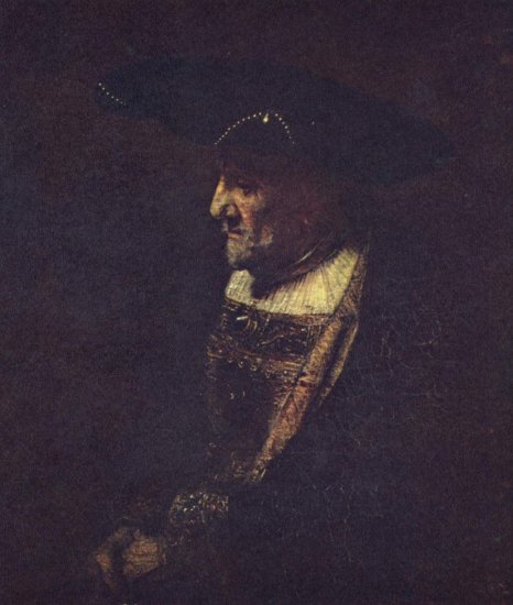 Retrato de un hombre con sombrero de perlas