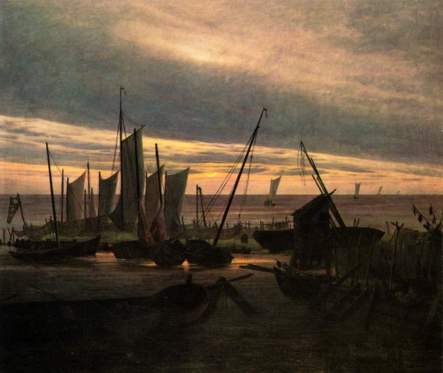 Schiffe im Hafen am Abend (Nach Sonnenuntergang)
