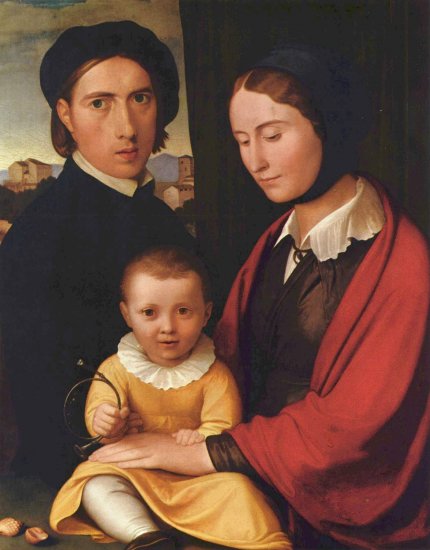  Selbstporträt des Künstlers mit Frau und Sohn Alfons
