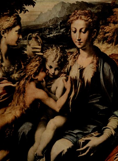  Thronende Madonna, Hl. Zacharias, Hl. Johannes der Täufer und Hl. Maria Magdalena, Detail

