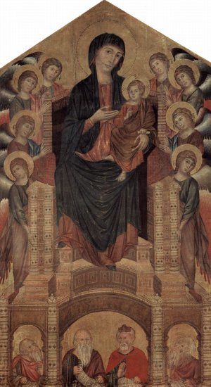  Thronende Madonna mit acht Engeln und vier Propheten
