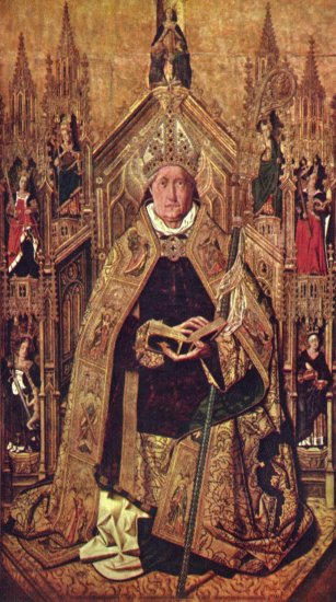  Thronender Hl. Dominikus mit den 7 Kardinaltugenden
