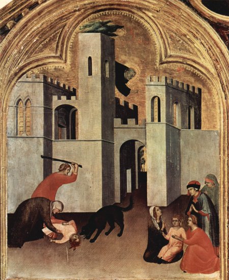  Triptychon des Seligen Hl. Augustinus Novellus, linke Tafel, obere Szene