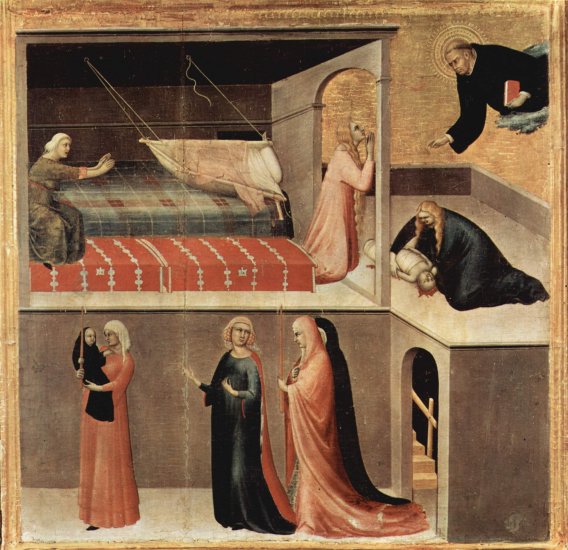  Triptychon des Seligen Hl. Augustinus Novellus, rechte Tafel, untere Szene