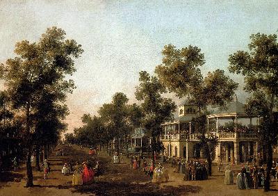 View Of The Grand Walk vauxhall Gardens With The Orchestra Pavilion
